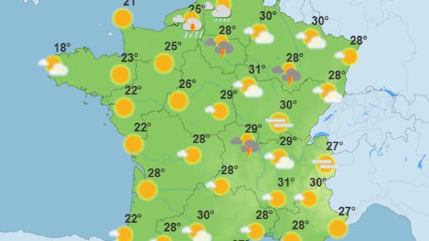 La météo du jeudi 12 juin 2025. La météo du jeudi 12 juin 2025.