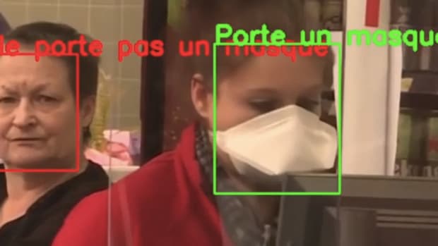 La solution de détection de masque de Datakalab. 