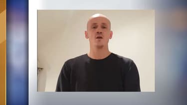 Christophe Dettinger lors d'une vidéo Facebook.