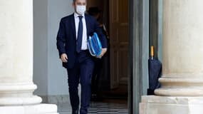 Le ministre de l'Intérieur Gérald Darmanin à la sortie de l'Elysée, le 20 octobre 2021 à Paris
