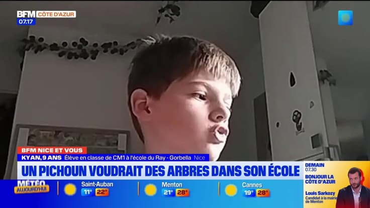 BFM Nice et vous : un pichoun niçois voudrait des arbres dans sa cour d'école