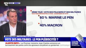Selon un sondage Ipsos, 44% des policiers et militaires envisagent de voter Marine Le Pen au premier tour de l'élection présidentielle