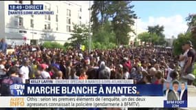 Nantes: une minute de silence clôt la marche blanche organisée ce soir dans le quartier du Breil en hommage au jeune homme tué