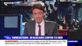 Colère des agriculteurs: 38 "blocages" recensés à travers la France ce samedi