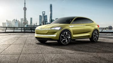 Le concept Skoda Vision-E préfigure le premier véhicule 100% électrique de Skoda.