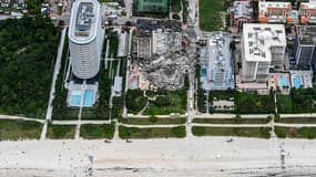 Un immeuble s'est effondré en Floride, à Miamia Beach, le 24 juin 2021