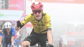 Jonas Vingegaard lors de la 2e étape de la Vuelta 2025