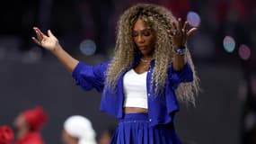 Serena Williams danse sur le morceau "Not Like Us" de Kendrick Lamar à la mi-temps du SuperBowl 2025, le 9 février 2025