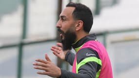 Kostas Mitroglou à l'entraînement avec l'Aris Salonique, le 18 avril 2021