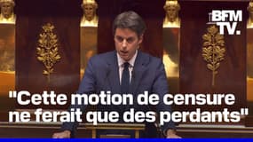 Motion de censure: la prise de parole de Gabriel Attal en intégralité
