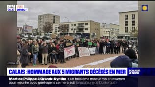 Calais: hommage aux cinq exilés décédés en mer à Wimereux mardi