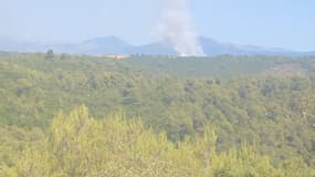 Un incendie de massif à Esparron-de-Verdon (Alpes-de-Haute-Provence), le 10 juillet 2025.