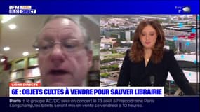 Paris: Fabien Oudot, libraire dans le 6e arrondissement, fait le tour des objets qu'il vend pour sauver son commerce