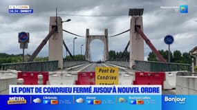 Rhône: le pont de Condrieu fermé jusqu'à nouvel ordre