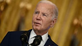 Le président Joe Biden lors de l'annonce du décret durcissant la politique d'immigration américaine, le 5 juin 2024 à la Maison Blanche, le 4 juin 2024.