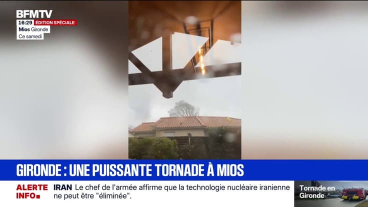 Une puissante tornade a eu lieu à Mios en Gironde, plus de 200 maisons sont concernées