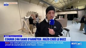 Le rappeur Rilès créé le buzz en courant 24h non stop devant une scie