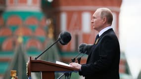 Vladimir Poutine le 9 mai 2022 à Moscou pour le discours du jour de la Victoire.