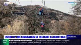 Le PGHM des Alpes-de-Haute-Provence s'exerce avec une simulation de secours acrobatique