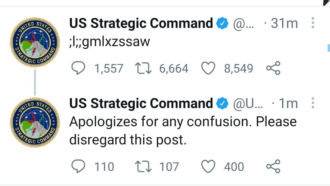 ";l;;gmlxzssaw,": quand un enfant s'empare du compte Twitter du commandement des armes nucléaires américain
";l;;gmlxzssaw,": quand un enfant s'empare du compte Twitter du commandement des armes nucléaires américain