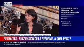 Suspension de la réforme des retraites: "C'est une manière d'évacuer l'abrogation", estime Aurélie Trouvé (LFI)