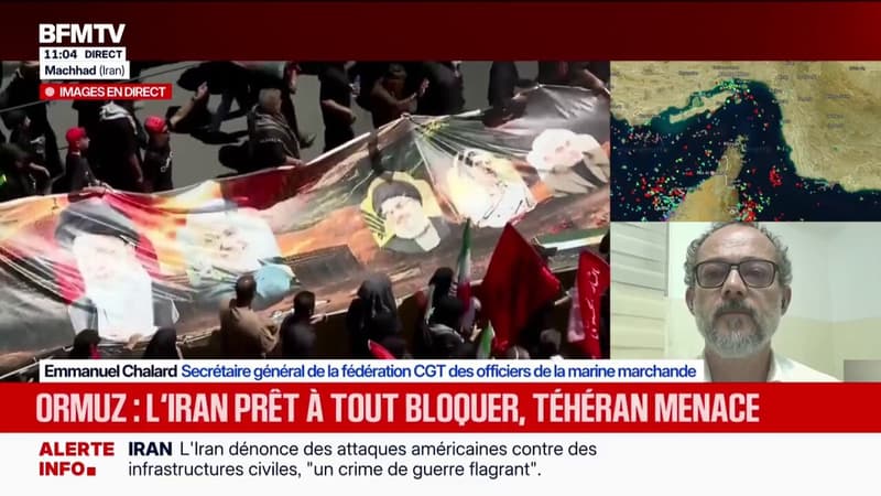 Détroit d'Ormuz: "Le nombre de marins a considérablement diminué", déclare Emmanuel Chalaud, secrétaire général de la fédération CGT des officiers de la marine marchande