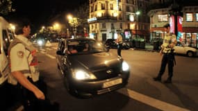 Image d'illustration - Un contrôle de dépistage de l'alcoolémie dans les rues de Paris.