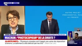 Pour la vice-présidente du parti "Les Républicains", Emmanuel Macron veut "plaire à un électorat de droite qu'il cherche à siphonner" 