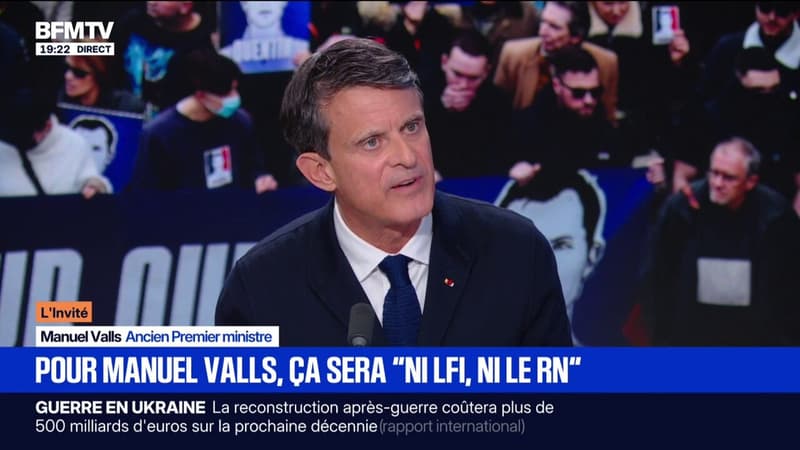 Présidentielle: "Je voterais blanc" en cas de second tour entre LFI et le RN, assure Manuel Valls