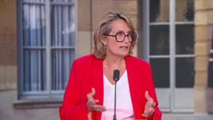 Sophie Primas sur le plateau de BFMTV, ce mercredi 16 juillet.