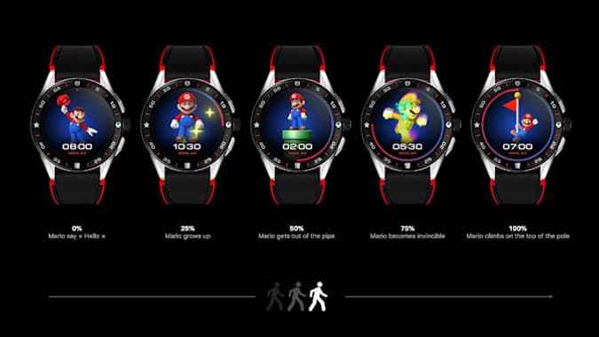 Montre Tag Heuer et Nintendo.