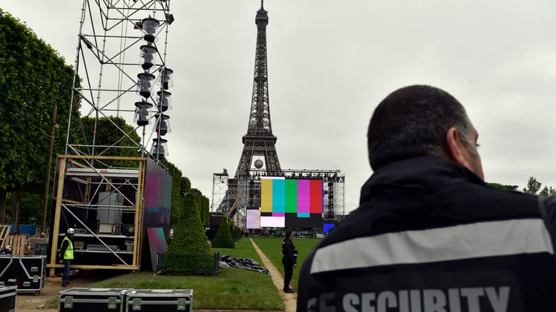 Londres met notamment en garde contre le risque d'attentat visant les fan-zones (ici celle du Champs de Mars, à Paris).