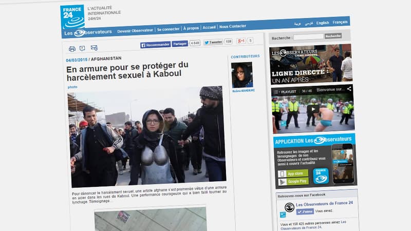 L'actrice afghane Kubra Khademi a endossé une armure et marché dans les rues de Kaboul pour dénoncer le harcèlement sexuel.
