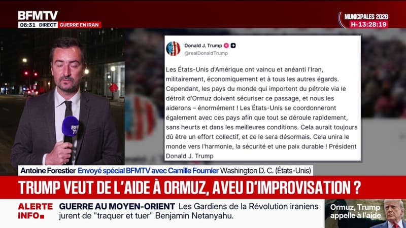 Guerre au Moyen-Orient: Donald Trump met la pression sur ses alliés pour sécuriser le détroit d'Ormuz