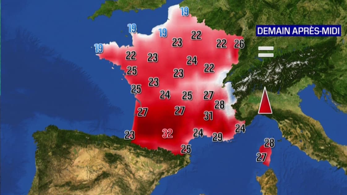 Les températures attendues pour le 1er juin 2022. Les températures attendues pour le 1er juin 2022.