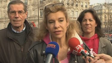 Frigide Barjot, meneuse du collectif "La manif pour tous", 24 heures avant une nouvelle manifestation contre le mariage homosexuel.