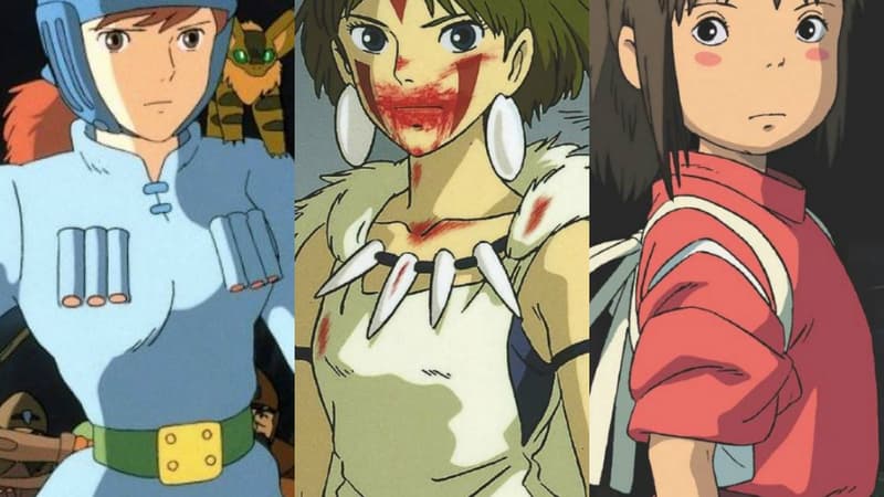 Nausicaä, Mononoké et Chihiro, trois héroïnes de Miyazaki