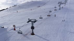 Les pistes de ski de l'Alpe d'Huez, le 14 février 2024 en Isère