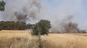 Un incendie s'est déclaré au sud de la commune d'Eguilles ce jeudi après-midi.