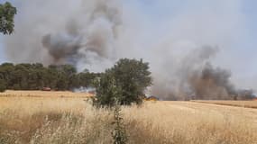 Un incendie s'est déclaré au sud de la commune d'Eguilles ce jeudi après-midi.