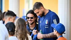 Gianluigi Donnarumma à l'entraînement avec la sélection italienne, le 4 septembre 2023