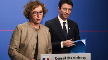 La ministre du Travail Muriel Pénicaud et le porte-parole du gouvernement Benjamin Griveaux.