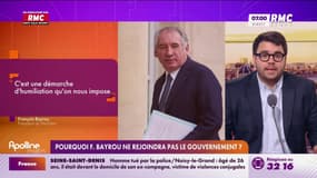 Pourquoi François Bayrou ne rejoindra pas le gouvernement ?