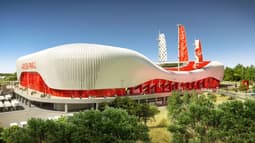 Une projection du futur stade de Froutven, près de Brest (Finistère).