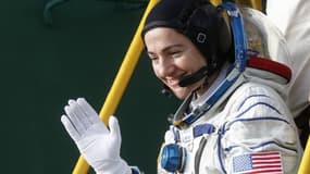 L'astronaute américaine Jessica Meir avant son départ pour la Station spatiale internationale en septembre 2019.