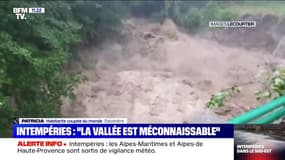"Toute la vallée est méconnaissable", témoigne cette habitante coupée du monde à Belvédère dans les Alpes-Maritimes