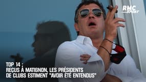 Top 14 : Reçus à Matignon, les présidents de clubs estiment "avoir été entendus"