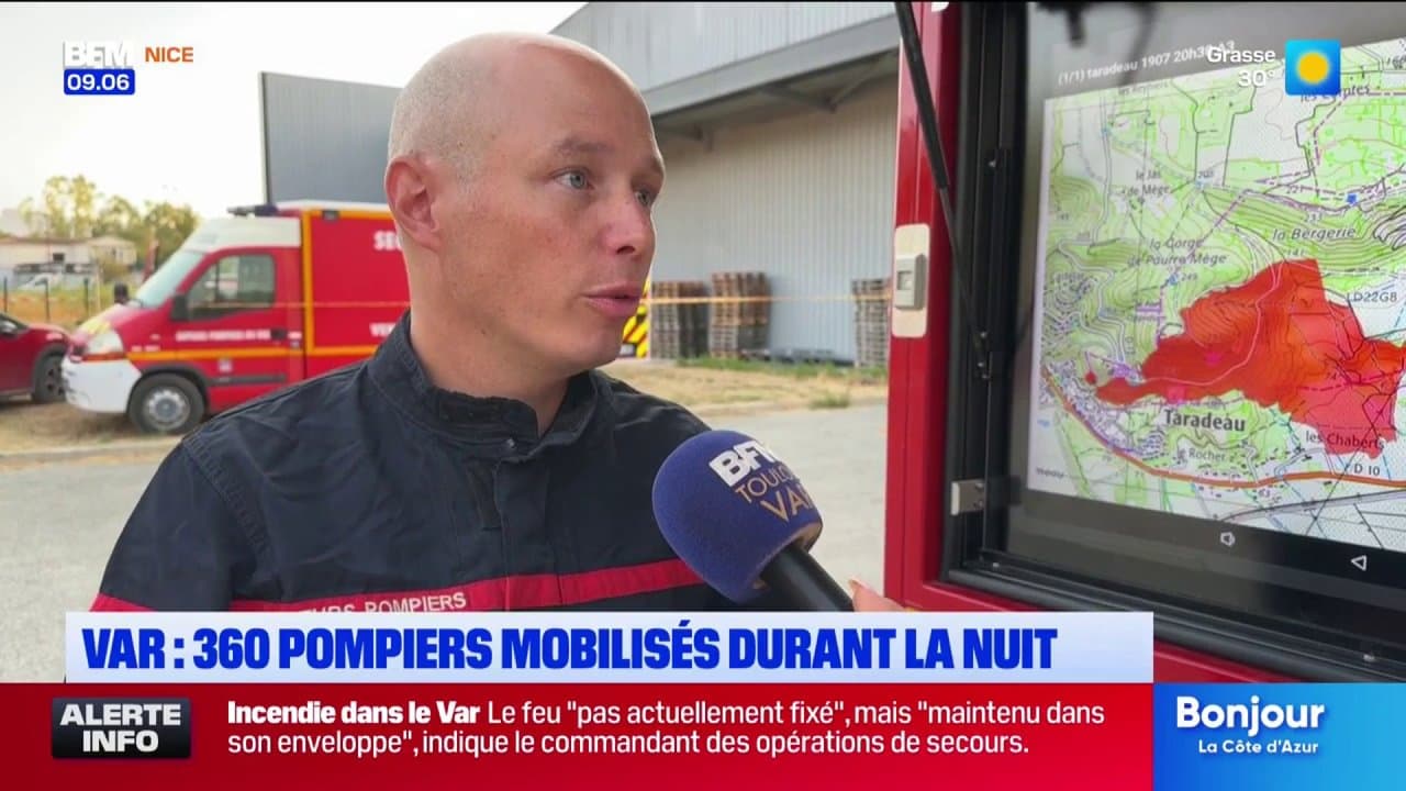 Feu dans le Var : 360 pompiers encore sur le front ce lundi matin