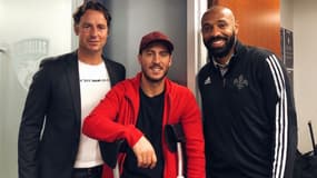 Eden Hazard avec Thierry Henry