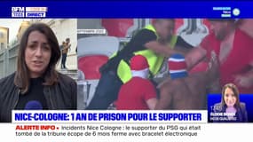 Nice-Cologne: un an d'emprisonnement dont six mois ferme pour le supporter du PSG